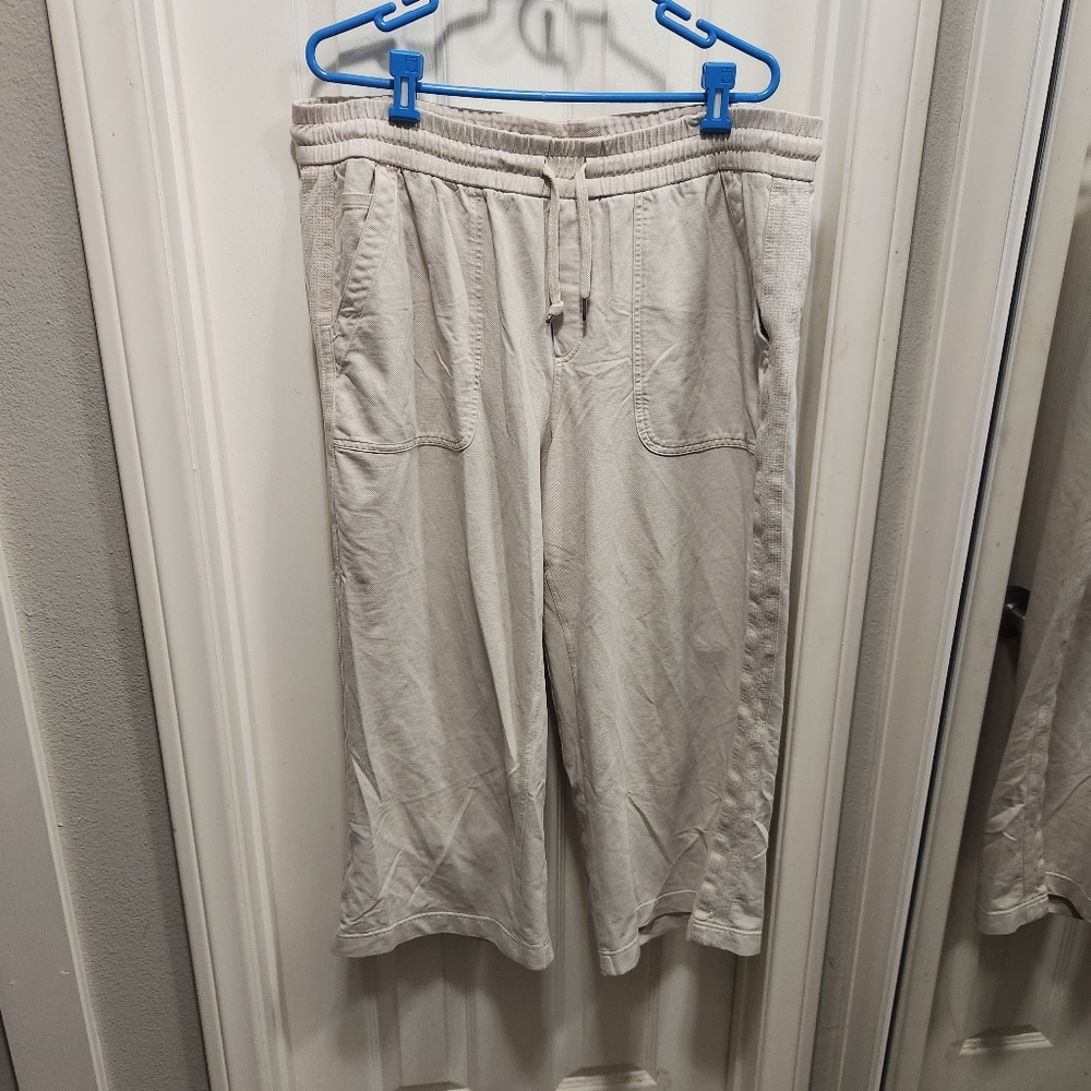 Athleta farrallon heathered wide crop pants size 20